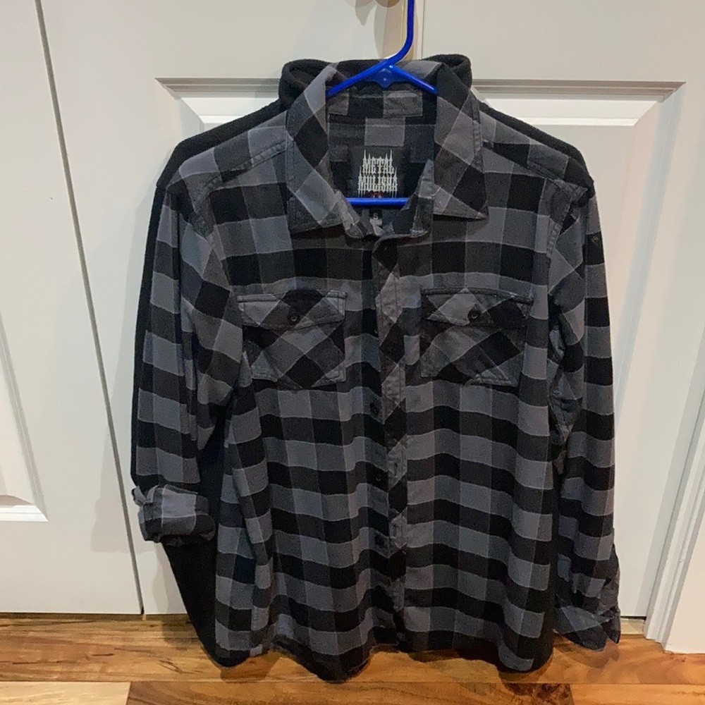 Men’s Metal Mulisha Plaid Button Up